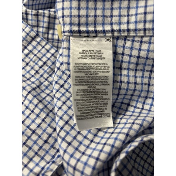 Ralph Lauren Dress shirt Men Large Navy Plaid Pony Classic Fit Button Casual - Picture 6 of 7